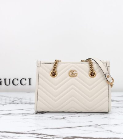 Replica Gucci GG Marmont Tote White - premium 1:1 fake handbag model