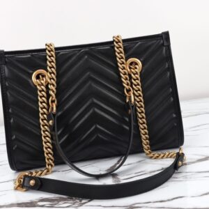 Replica Gucci GG Marmont Tote Black - authentic-look luxury purse replica