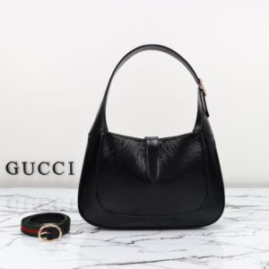 Replica Gucci G Jackie Small Patent Black - best quality luxury bag dupe