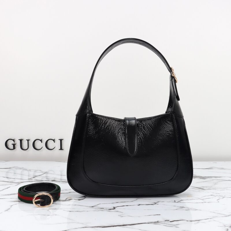 Replica Gucci G Jackie Small Patent Black - best quality luxury bag dupe