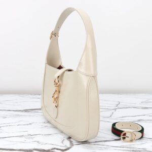 Replica Gucci G Jackie Small Patent White - top-tier luxury replica shoulder bag