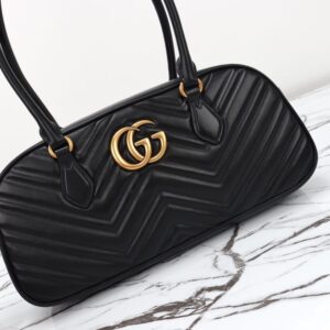 Replica Gucci Marmont Small Top Handle Black - realistic designer-inspired fake bag