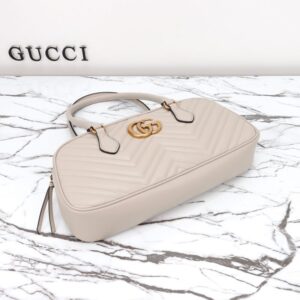 Replica Gucci Marmont Small Top Handle White - top-rated replica designer bag