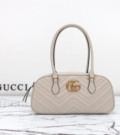 Replica Gucci Marmont Small Top Handle White - best quality luxury bag dupe
