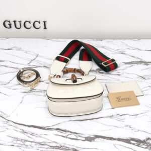 Replica Gucci Bamboo 1947 Patent White - high-accuracy replica luxury purse