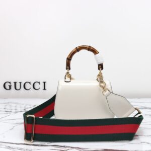 Replica Gucci Bamboo 1947 Patent White - high-quality designer bag clone