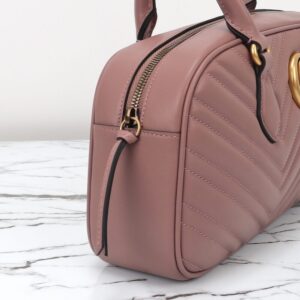 Replica Gucci Marmont Small Top Handle Pink - authentic-look luxury purse replica