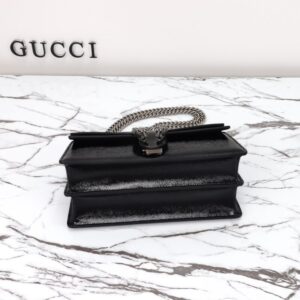 Replica Gucci Dionysus Small Shoulder Bag Patent Black - elite superclone designer purse
