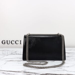 Replica Gucci Dionysus Small Shoulder Bag Patent Black - top-rated replica designer bag