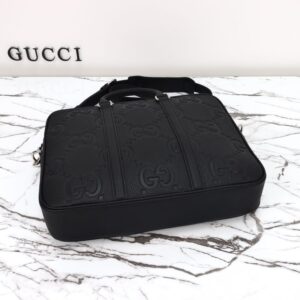 Replica Gucci Briefcase GG Leather Black - authentic-look luxury purse replica