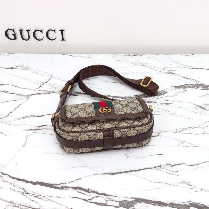 Replica Gucci Ophidia GG Shoulder Bag Brown - elite superclone designer purse
