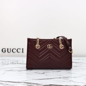 Replica Gucci GG Marmont Tote Bordeaux - authentic-look luxury purse replica