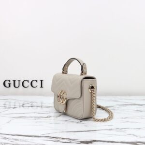 Replica Gucci Marmont Mini Top Handle Beige - best-selling designer handbag dupe