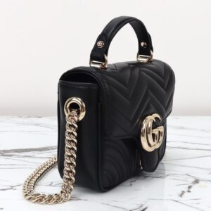 Replica Gucci Marmont Mini Top Handle Black - best-selling designer handbag dupe