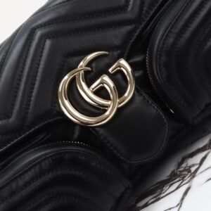 Replica Gucci Marmont 2.0 GG Shoulder Bag Black - high-quality designer bag clone