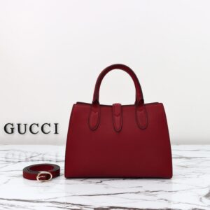 Replica Gucci Jackie Tote Hook Closure Red - authentic-look luxury purse replica
