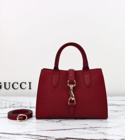 Replica Gucci Jackie Tote Hook Closure Red - best-selling designer handbag dupe