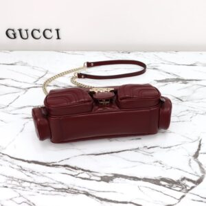 Replica Gucci Marmont 2.0 GG Shoulder Bag Bordeaux - realistic designer-inspired fake bag