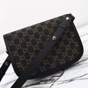 Replica Gucci G 1955 Horsebit Black Denim - best quality luxury bag dupe