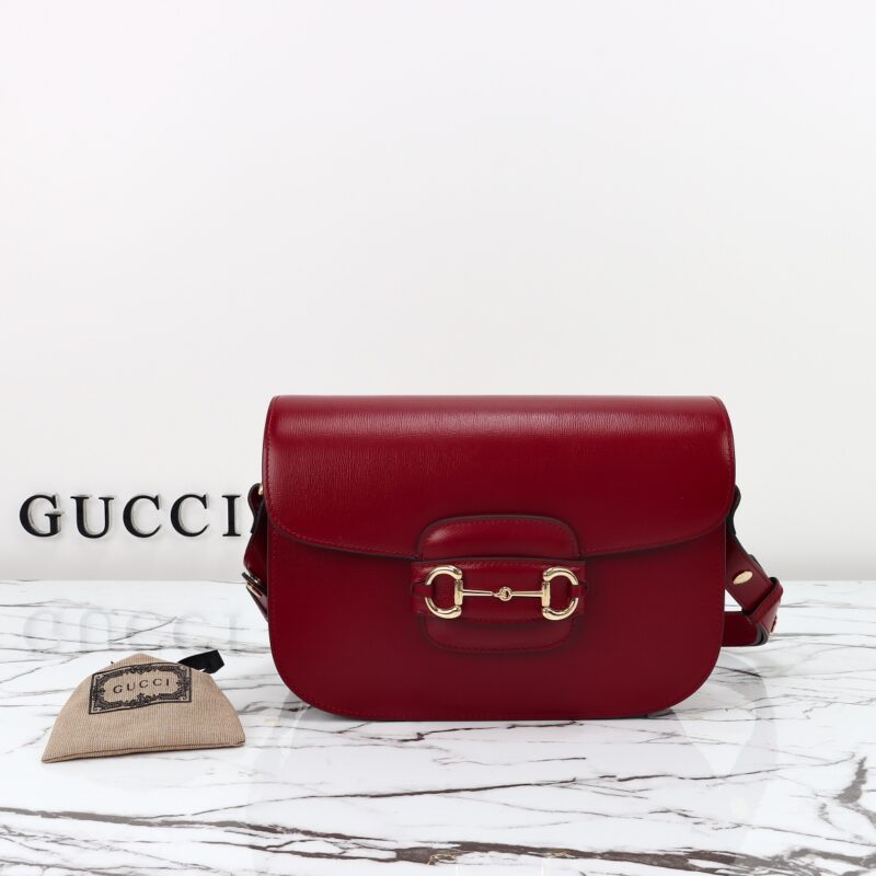 Replica Gucci G 1955 Horsebit Red - 1:1 designer replica handbag