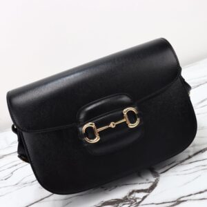 Replica Gucci G 1955 Horsebit Black - near-authentic luxury replica handbag