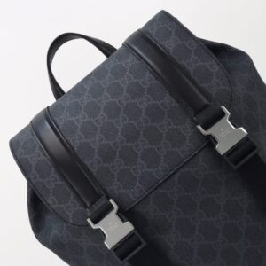 Replica Gucci GG Supreme Backpack Black - premium 1:1 fake handbag model