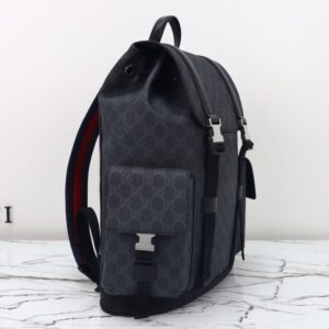 Replica Gucci GG Supreme Backpack Black - ultra-realistic fake designer tote