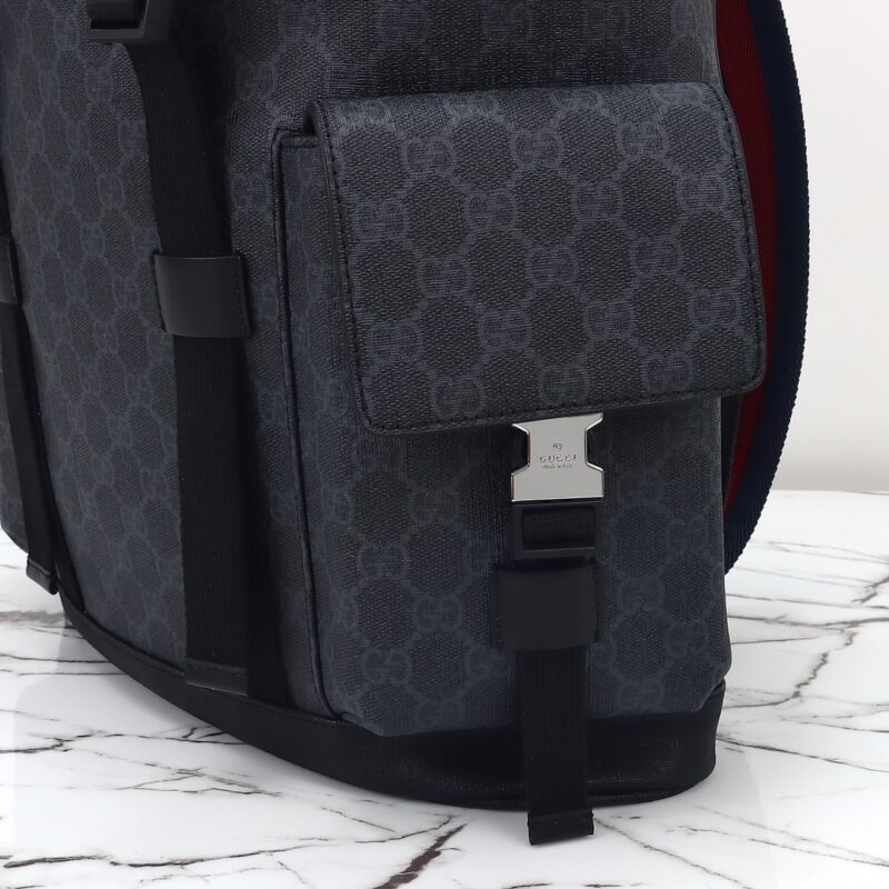 Replica Gucci GG Supreme Backpack Black - high-end fake designer purse