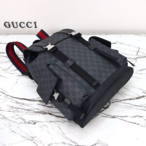 Replica Gucci GG Supreme Backpack Black - top-rated replica designer bag