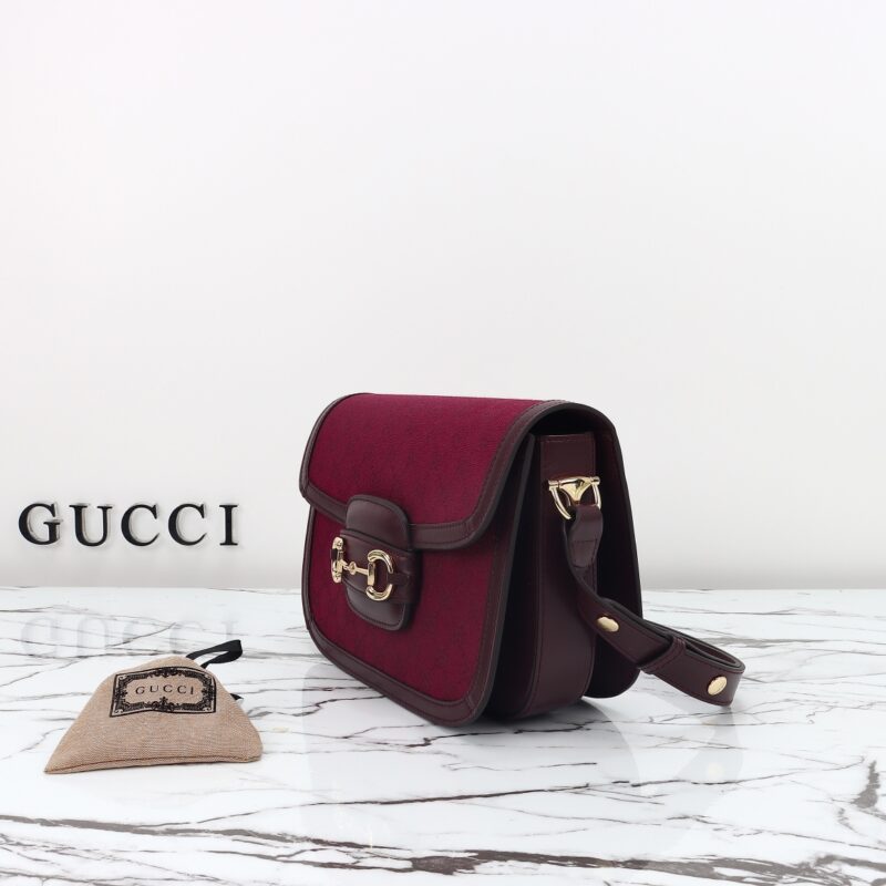 Replica Gucci G 1955 Horsebit Red Denim - premium-grade designer purse dupe