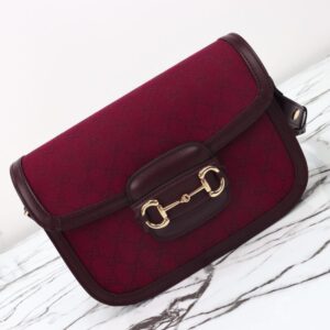 Replica Gucci G 1955 Horsebit Red Denim - premium 1:1 fake handbag model