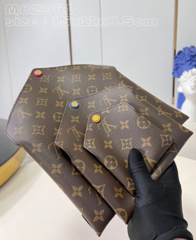 Replica Louis Vuitton Kirigami Pochette Pouch Brown - top-rated replica designer bag