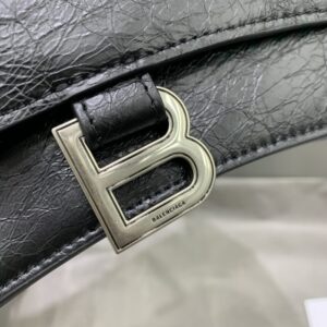 Replica Balenciaga Crush Small Black Silver - elite superclone designer purse