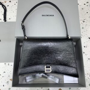 Replica Balenciaga Crush Large Black Silver - high-accuracy replica luxury purse