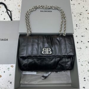 Replica Balenciaga Monaco Black Silver - near-authentic luxury replica handbag