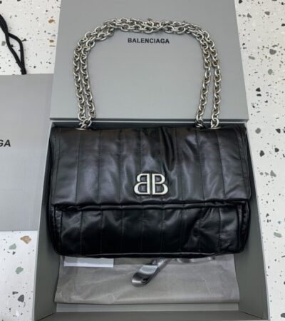 Replica Balenciaga Monaco Black Silver - near-authentic luxury replica handbag