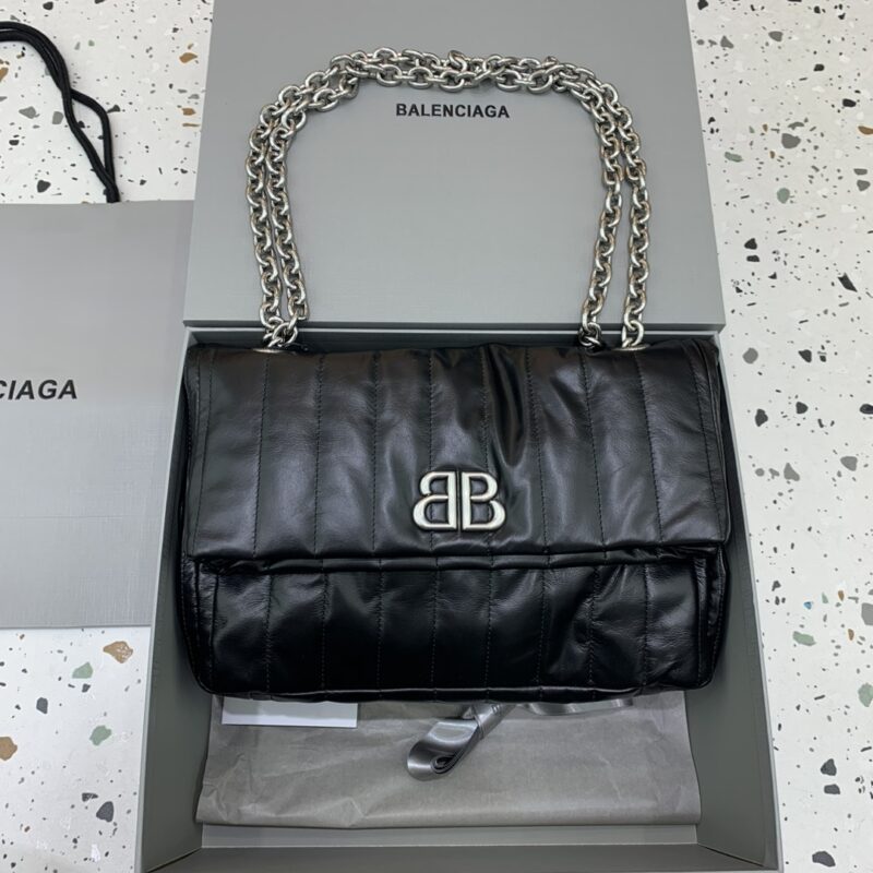 Replica Balenciaga Monaco Black Silver - near-authentic luxury replica handbag