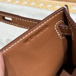 Replica Hermes Kelly Pochette Swift Brown - authentic-look luxury purse replica