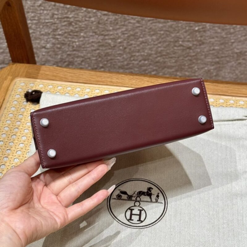 Replica Hermes Kelly Rouge Box Silver - top-tier luxury replica shoulder bag