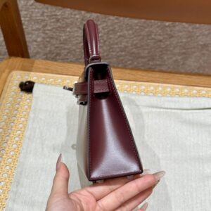 Replica Hermes Kelly Rouge Box Silver - high-accuracy replica luxury purse