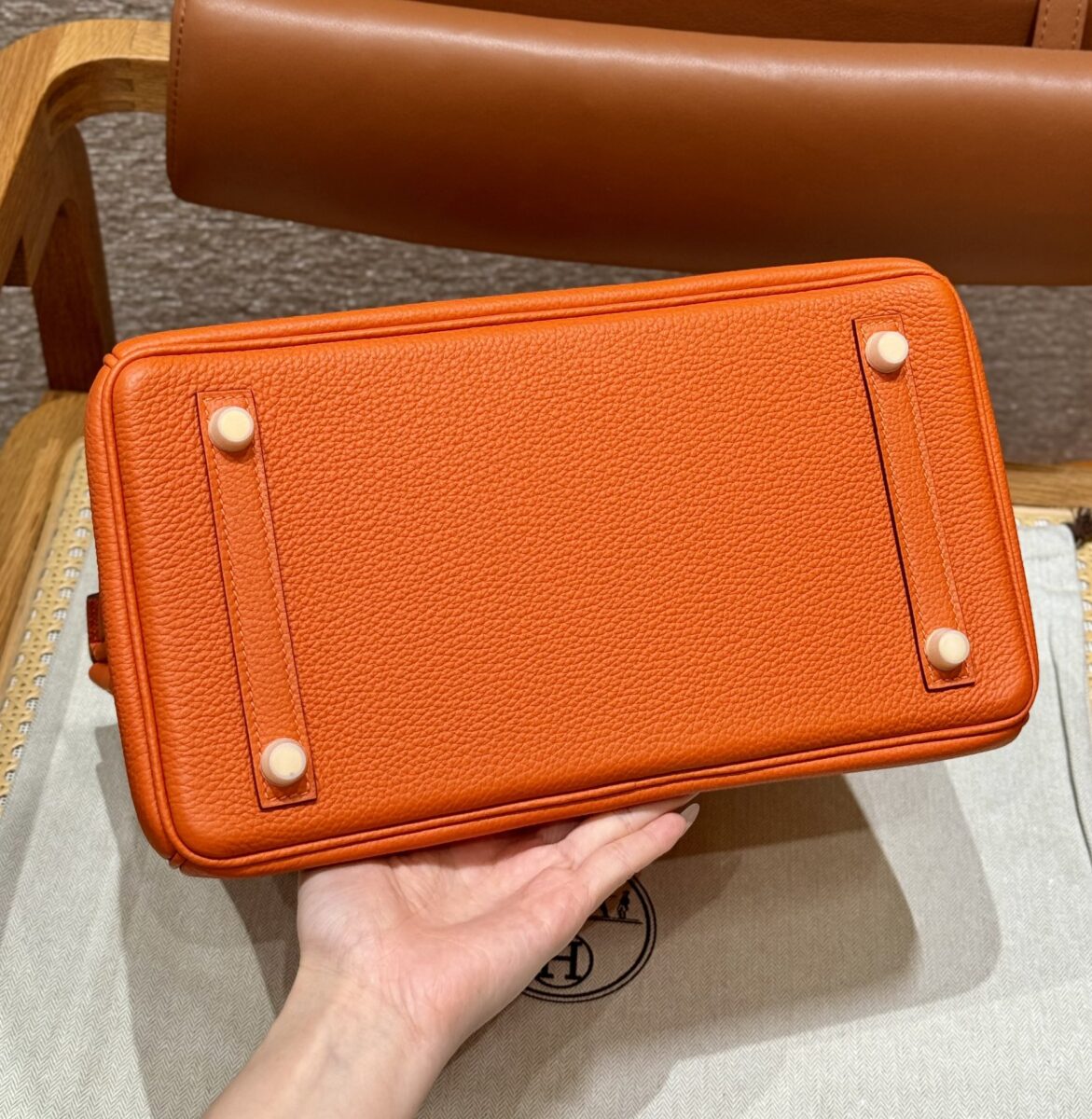 Replica Hermes Birkin Orange Togo Gold - authentic-look luxury purse replica