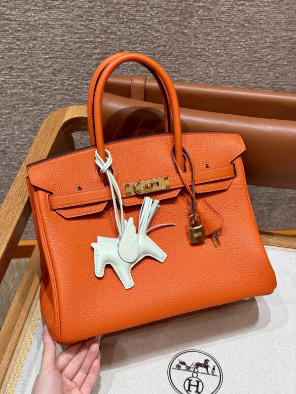 Replica Hermes Birkin Orange Togo Gold - high-quality designer bag clone