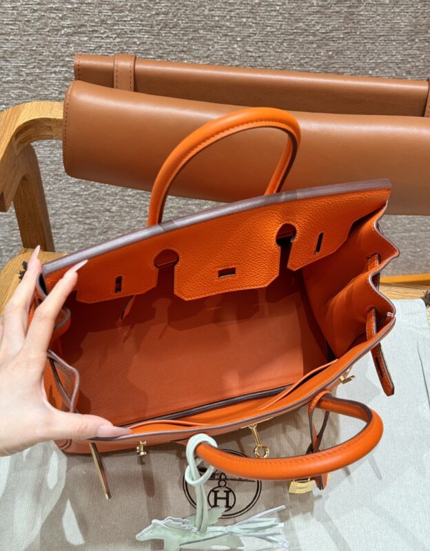 Replica Hermes Birkin Orange Togo Gold - near-authentic luxury replica handbag