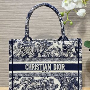Replica Dior Tote Book Blue Tiger - top-rated replica designer bag