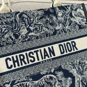 Replica Dior Tote Book Blue Tiger Leather - premium 1:1 fake handbag model