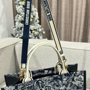 Replica Dior Tote Book Blue Tiger Leather - high-accuracy replica luxury purse