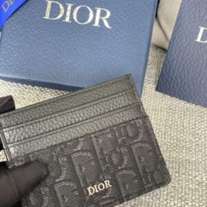 Replica Dior Card Holder Black Man - premium 1:1 fake handbag model