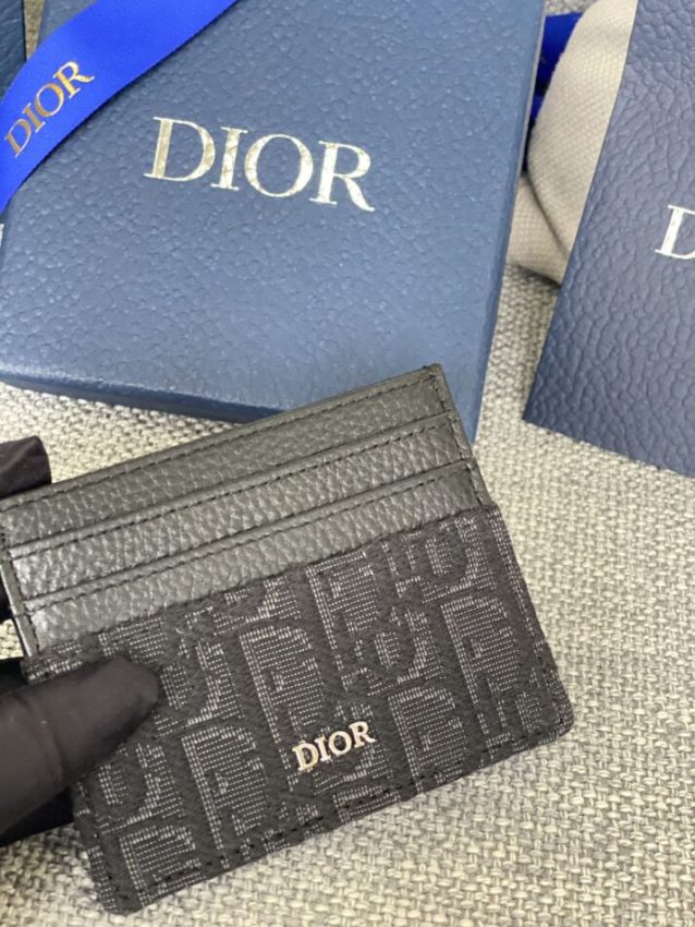 Replica Dior Card Holder Black Man - premium 1:1 fake handbag model