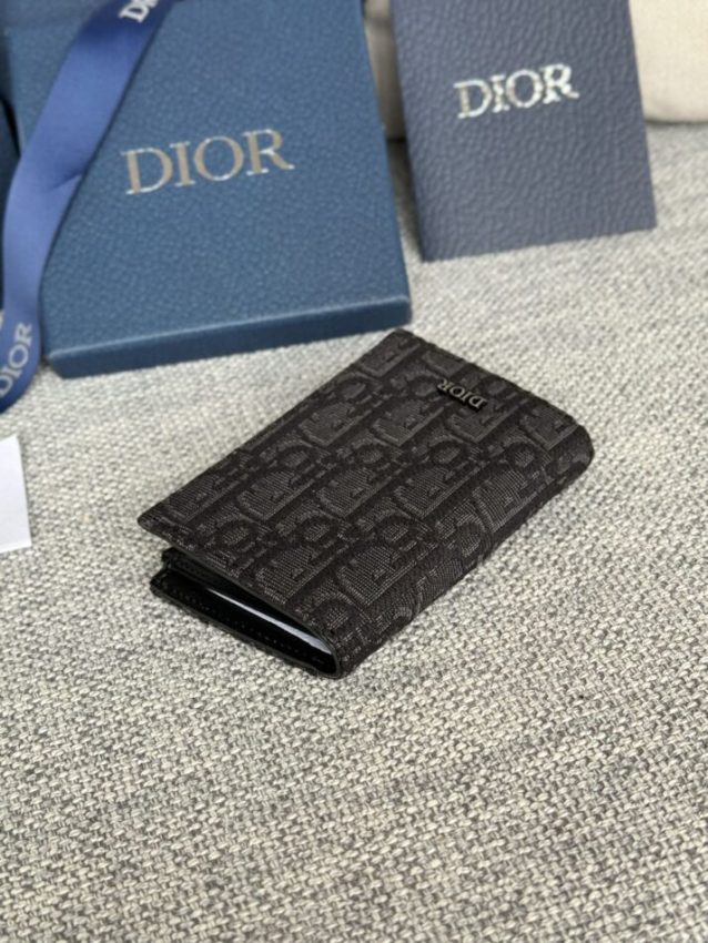 Replica Dior Zipper Card Holder Black - authentic-look luxury purse replica