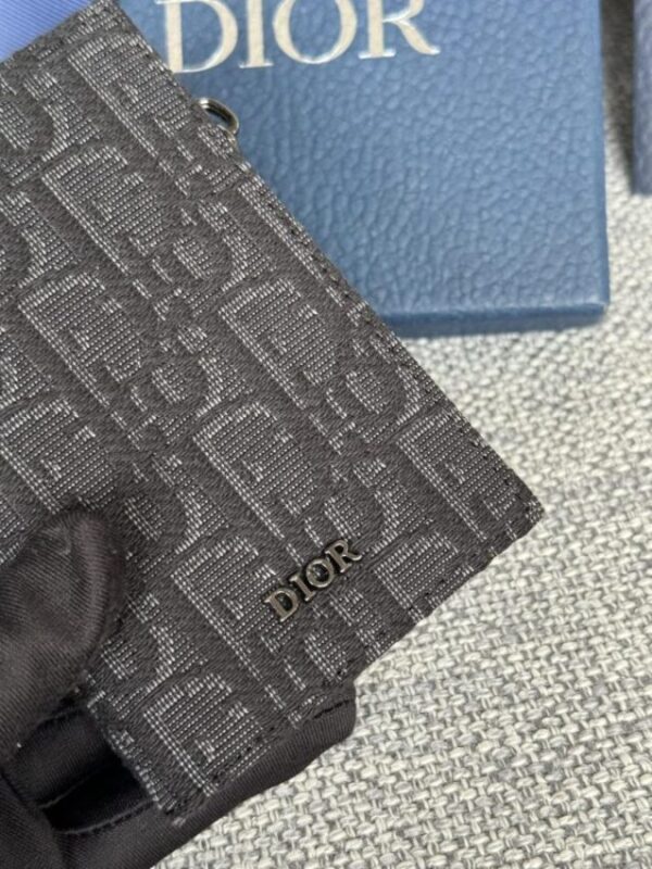 Replica Dior Zipper Card Holder Black - authentic-look luxury purse replica